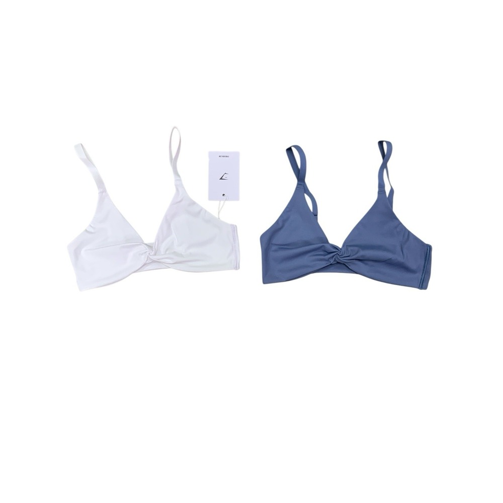 Lot Of 2 Gymshark Women's Adjustable Light Support Twist Front Bralette Size XS